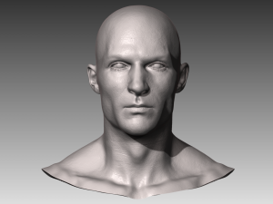 realistic white male and female head bundle Modelo 3D