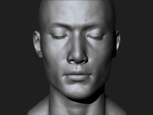 asian male head for production high poly 3Dモデル