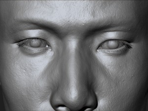 asian male head for production high poly 3D Model