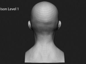 asian male head for production high poly 3D Model