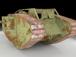 mark iv male british ww1 tank Modelo 3D
