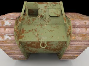 mark iv male british ww1 tank 3D Model