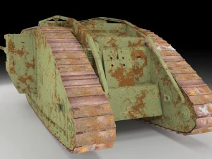 mark iv male british ww1 tank 3D Model