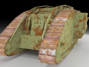 mark iv male british ww1 tank Modelo 3D