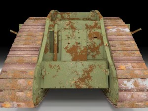 mark iv male british ww1 tank 3D Model