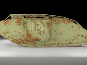 mark iv male british ww1 tank 3D Model