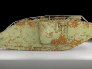 mark iv male british ww1 tank 3D Model