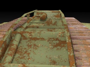 mark iv male british ww1 tank Modelo 3D