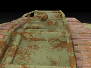 mark iv male british ww1 tank 3D Model