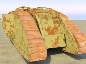 mark iv male british ww1 tank Modelo 3D