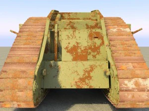 mark iv male british ww1 tank 3D Model