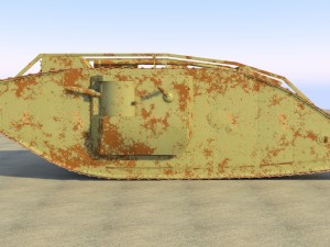 mark iv male british ww1 tank Modelo 3D