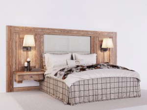 chalet stile bed 3D Model