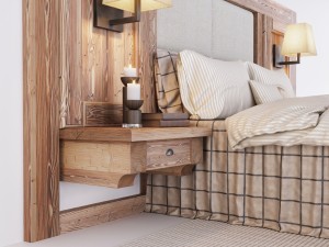 chalet stile bed Modelo 3D