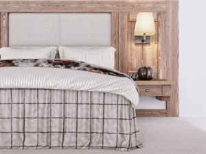 chalet stile bed Modelo 3D