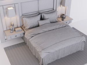 chalet stile bed Modelo 3D