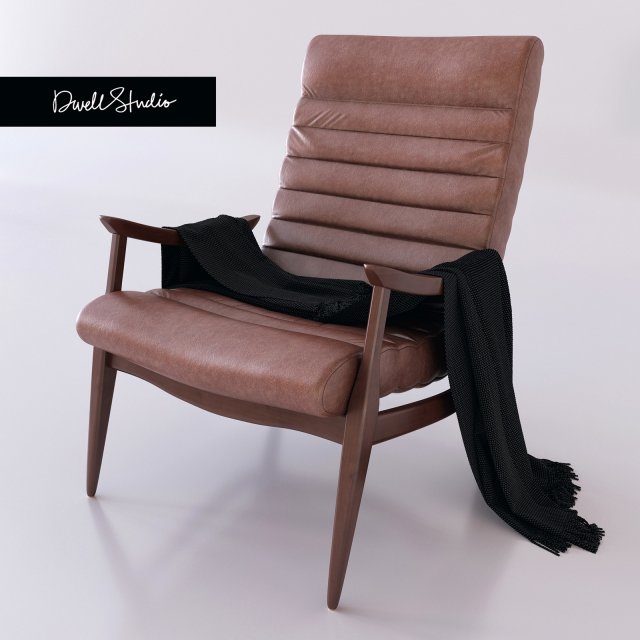 hans armchair by dwellstudio 3D Model .c4d .max .obj .3ds .fbx .stl .blend 