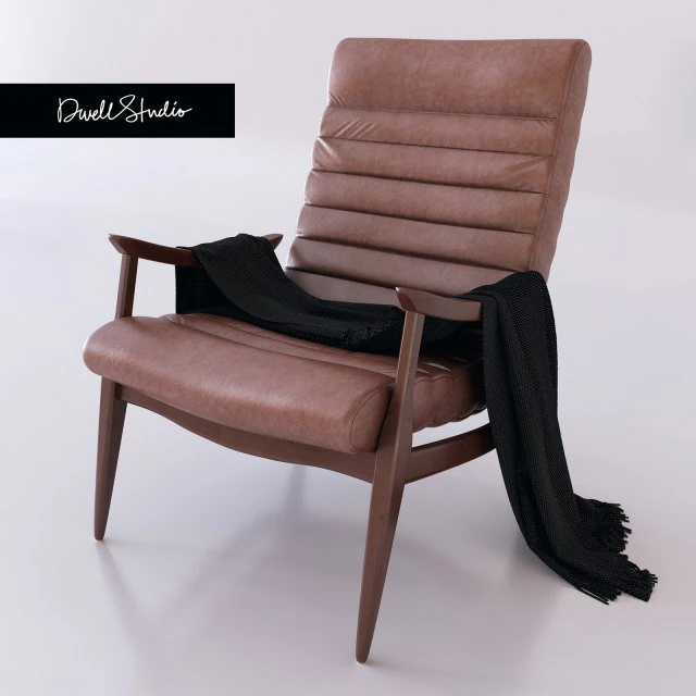 hans armchair by dwellstudio 3D Model .c4d .max .obj .3ds .fbx .stl .blend