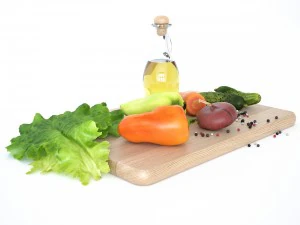 kitchen decore set vegetables 3D Model