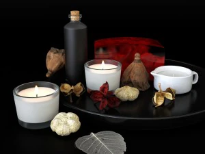 バスルームの装飾セットスパ 3Dモデル