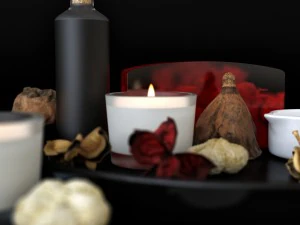 bathroom decor set spa 3D Model