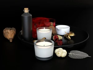 bathroom decor set spa 3D Model