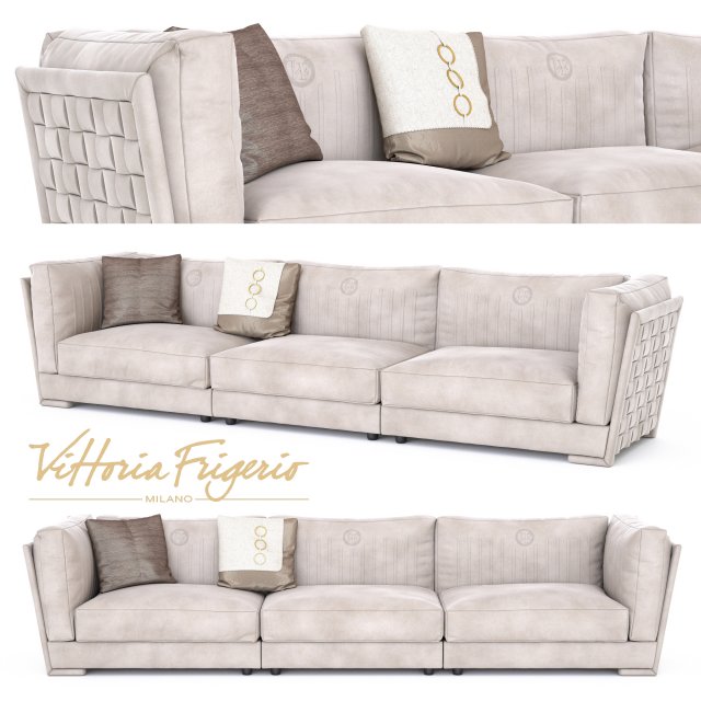 sofa durini vittoriafrigerio 3D Модель .c4d .max .obj .3ds .fbx .stl .blend 