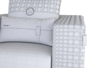 armchair appiani vittoria frigerio 3D Model