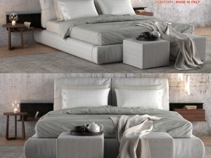 bed flexform newbridge 3Dモデル