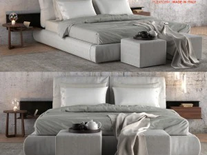 bed flexform newbridge 3D Model