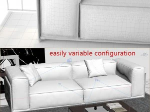 sofa salotti doimo roland 3D Model