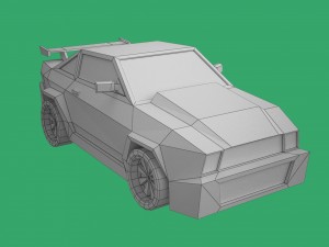 cartoon mustang car low poly 3D मॉडल