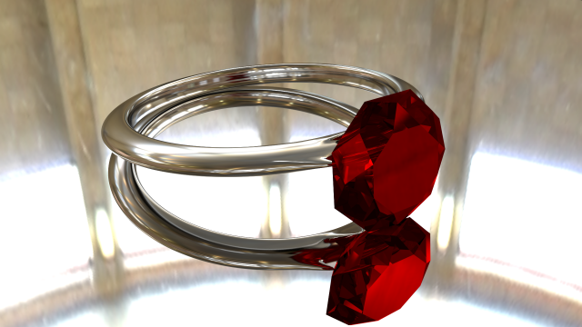 silver ruby ring 3D 模型 .c4d .max .obj .3ds .fbx .stl .blend 