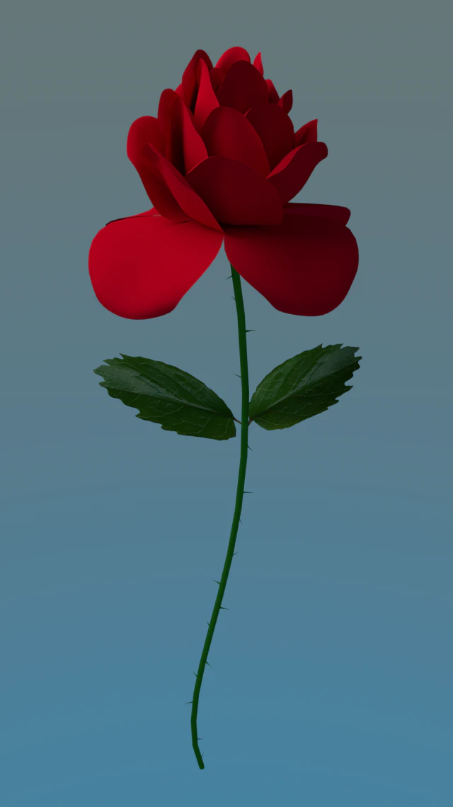 장미 3D 모델 .c4d .max .obj .3ds .fbx .stl .blend 