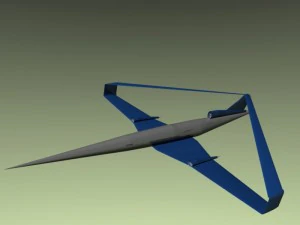 futuristic hypersonic airliner 3D Model