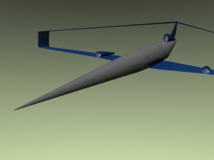 futuristic hypersonic airliner Modelo 3D