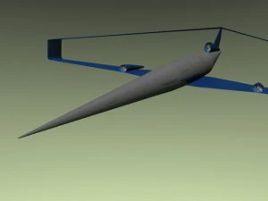 futuristic hypersonic airliner 3D Model