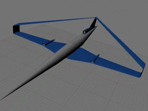futuristic hypersonic airliner 3D Model