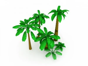 cartoon palms tree 3D Model