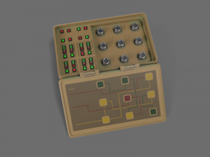controller and cables Model 3D
