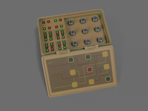 controller and cables 3D Model