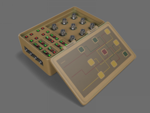 controller and cables Model 3D