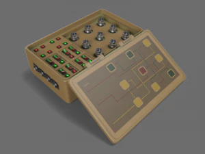 controller and cables 3D Model
