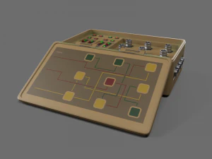 controller and cables 3D Model