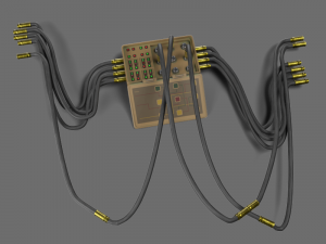 controller and cables Model 3D