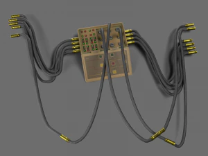 controller and cables 3D Model