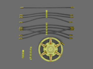 controller and cables Model 3D