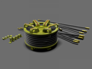 controller and cables Model 3D