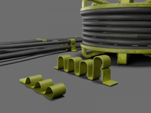 controller and cables Model 3D