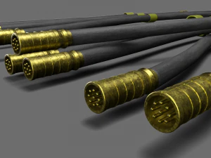 controller and cables 3D Model